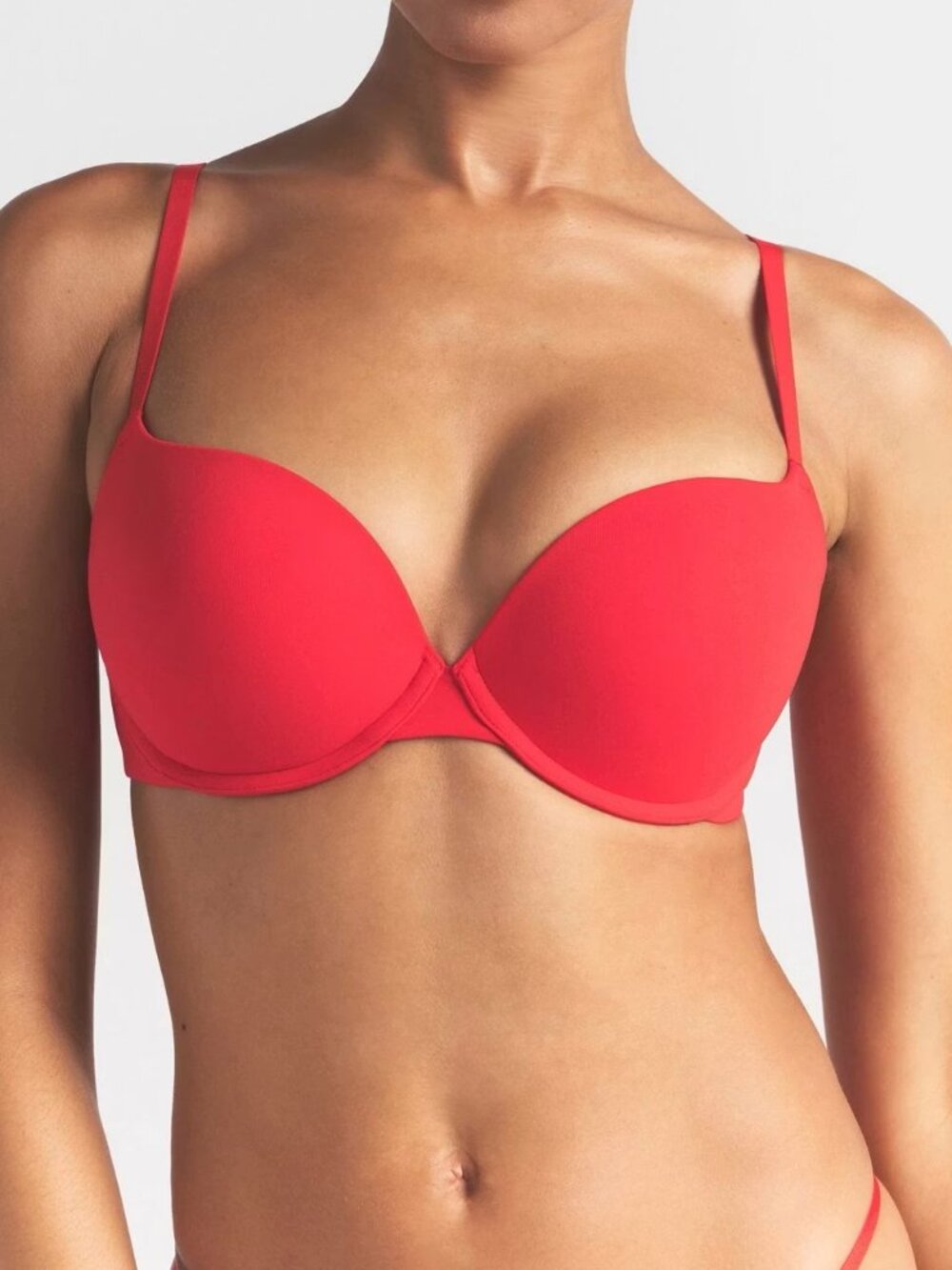 ❤️ SKIMS Fits Everybody Push Up Demi Bra | Cherry | 30D | NWT 🏷️